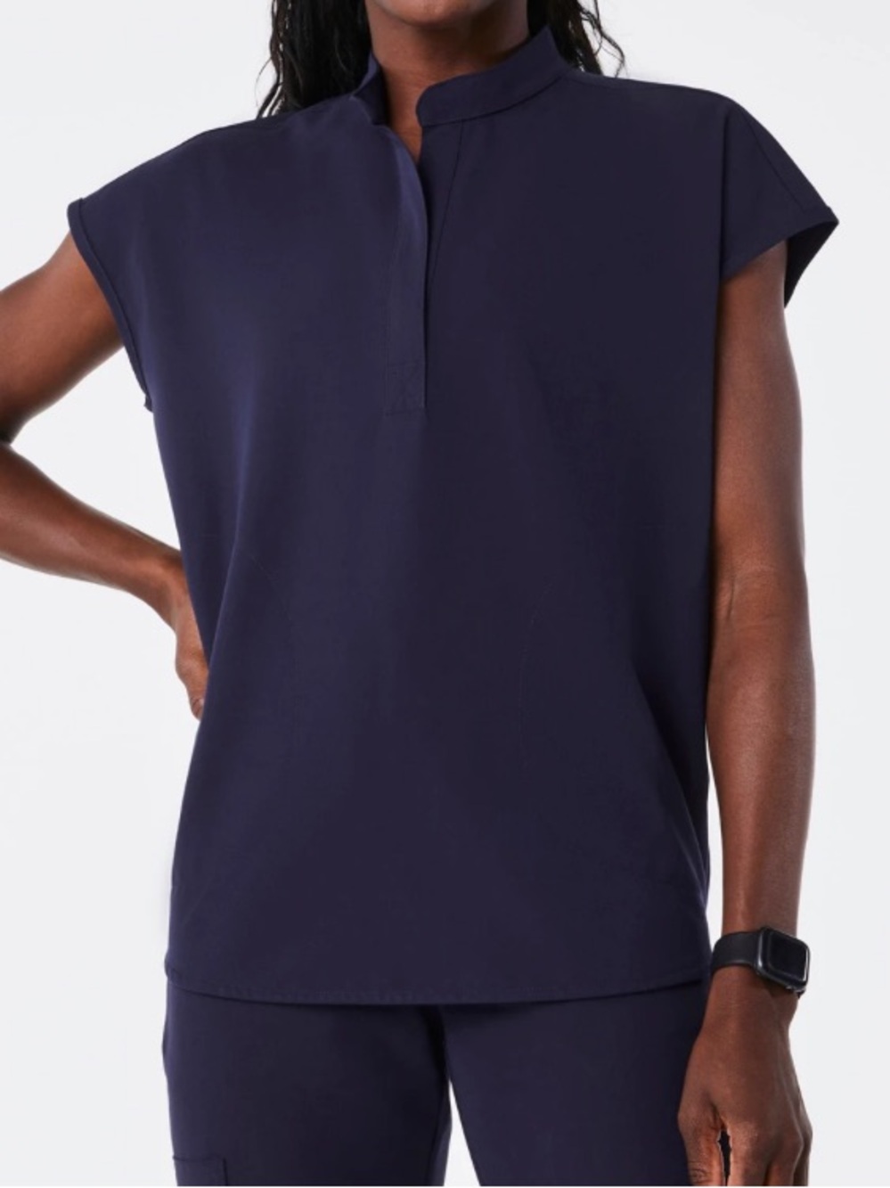 Figs, navy Rafaela Scrub Top.
